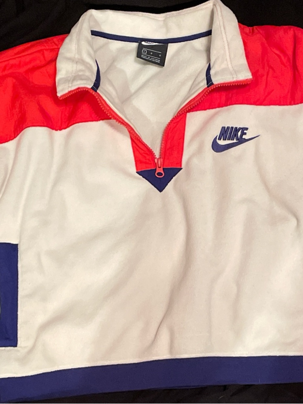 Nike White Red and Purple Pullover Jacket